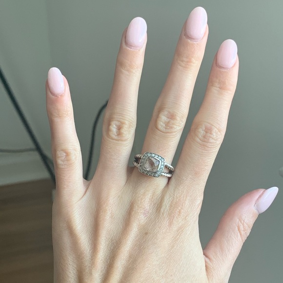 David Yurman Petite Albion Ring in Morganite - Picture 4 of 8